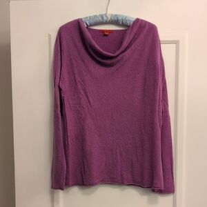 Stylish Women's Cowl Neck Sweater in Purple